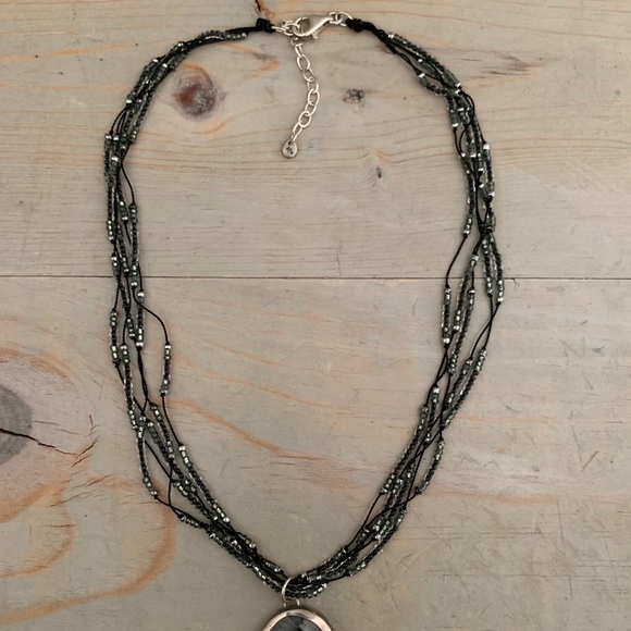 silpada hematite multi strand necklace - Picture 2 of 2